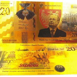 Banknot kolekcjonerski, 20 zł. LECH KACZYŃSKI