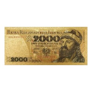 Ósmy banknot kolekcjonerski  „2000 złotych Mieszka I”.