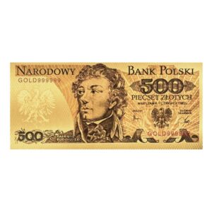Szósty banknot kolekcjonerski  „500 złotych Tadeusza Kościuszko”.
