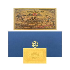Banknot Kolekcjonerski „I Wojna Światowa” pozłacany