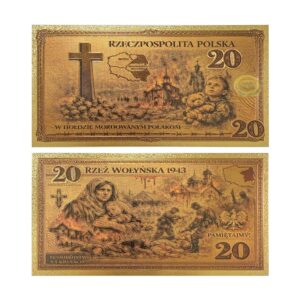 Banknot Kolekcjonerski „Rzeź Wołyńska 1943” pozłacany