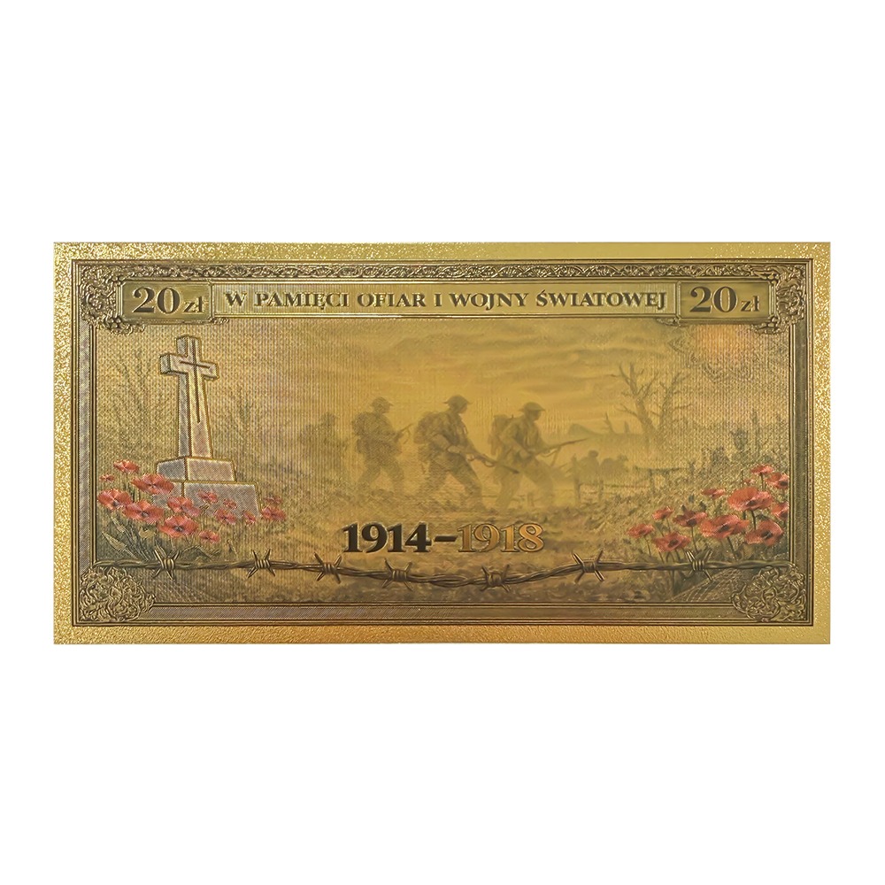 Banknot Kolekcjonerski „I Wojna Światowa” pozłacany - obrazek 4