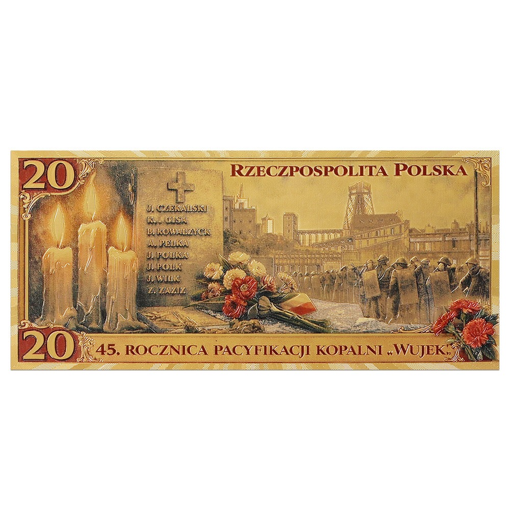 Banknot kolekcjonerski "PACYFIKACJA KOPALNI WUJEK – GRUDZIEŃ 1981”. - obrazek 4