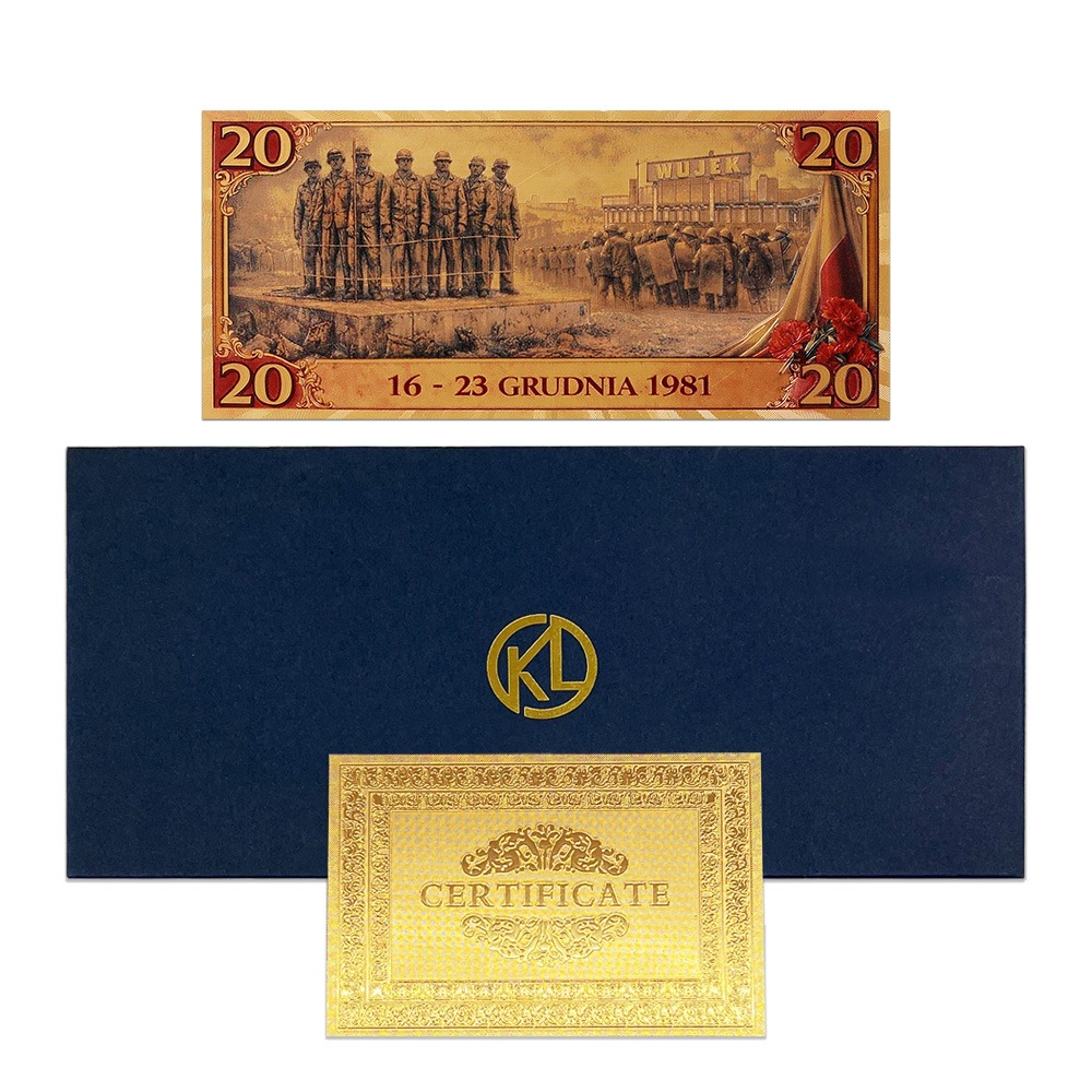 Banknot kolekcjonerski "PACYFIKACJA KOPALNI WUJEK – GRUDZIEŃ 1981”. - obrazek 3