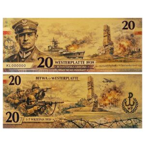 Banknot kolekcjonerski „WESTERPLATTE 1939”.