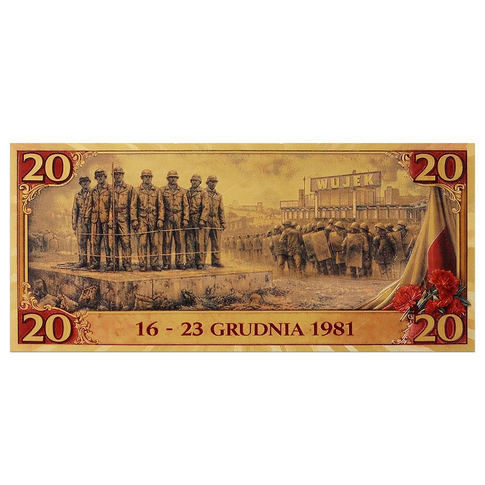 Banknot kolekcjonerski "PACYFIKACJA KOPALNI WUJEK – GRUDZIEŃ 1981”. - obrazek 5