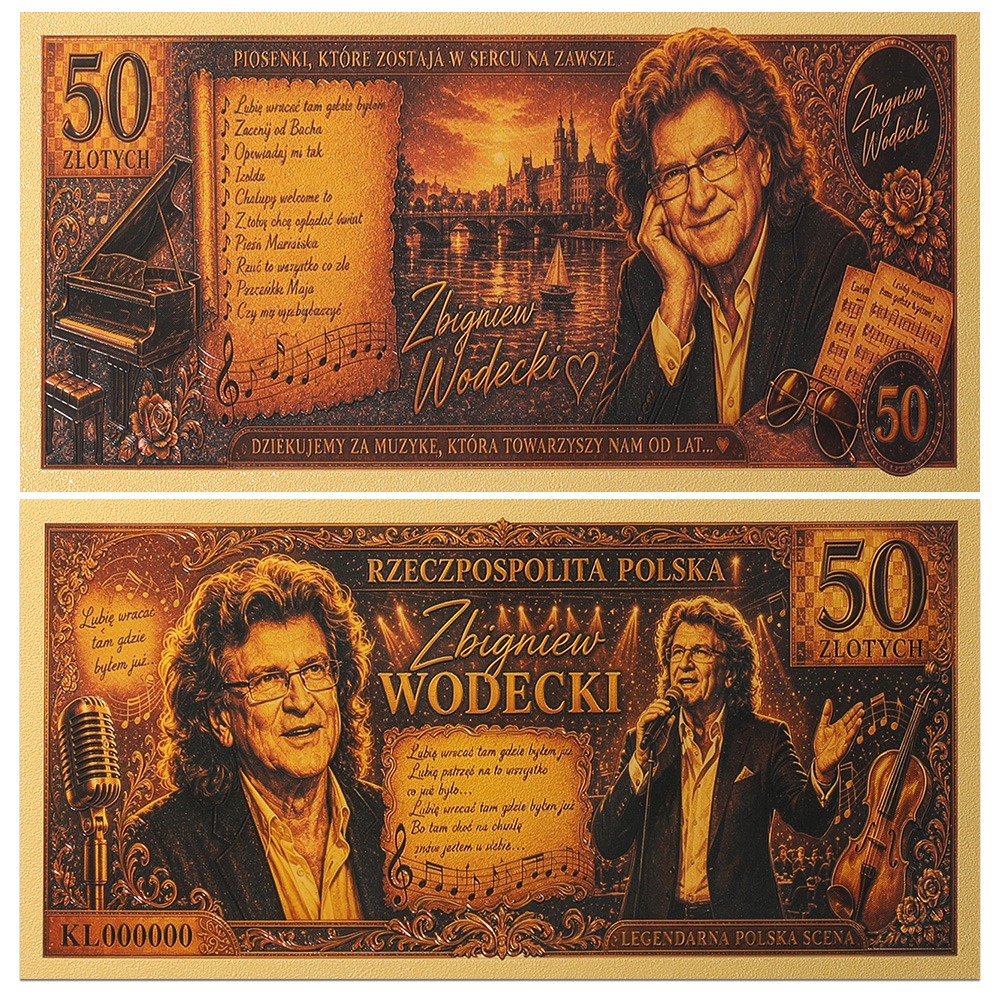 Banknot kolekcjonerski "Zbigniew Wodecki".